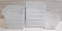 12 New Clear Plastic Organizers | 5" Long, 2" Tall