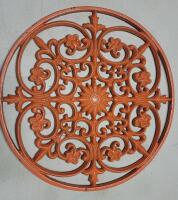 Cast Iron Garden Art Planter Pot Stand . Measures 16 &frac34; diameter