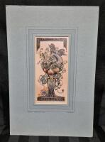Vintage Matte Framed Celtic Tree of Life Artist P. BUDGE 9" by 13.25"