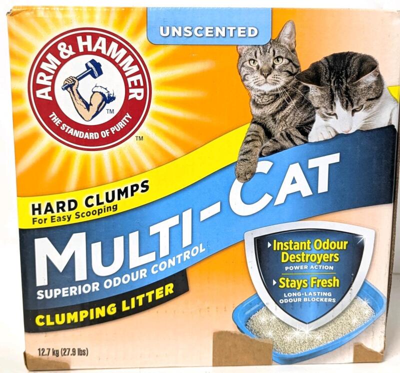 New, Missing Some Volume, ARM & HAMMER Unscented Multi-Cat Clumping Litter, 12.7kg Originally, Retails $18.99