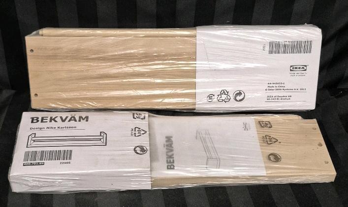 2 New IKEA Bekvam Shelves 15.5" Long