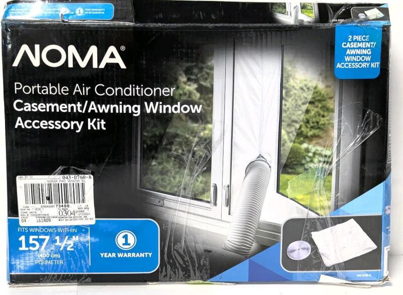 NOMA Portable Air Conditioner Casement/Awning Window Accessory Kit, Fits Windows Within 157 &frac12;" (400cm) Perimeter, Similar Models Retail $30
