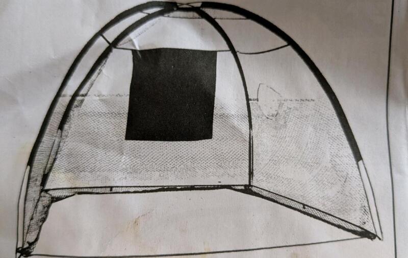 Golf Cage Net. All pieces present. One Side on Net Measures Approximately 60".