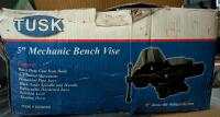 Tusk 5" Mechanical Bench Vice. 12.5" Long.