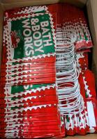 300+ New Bath and Bodyworks Holiday Bags. 10" by 5" by 9.875"