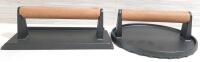 2 New Cast Iron Meat Presses