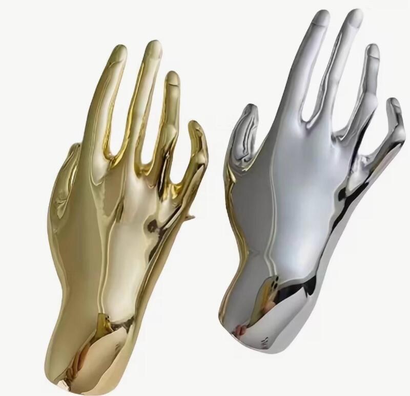 Two Elegant Metal Hand Brooches Chic Alloy Design for Coats, Jackets & Bags Appropriately 2.35 x 1.20&rsquo;&rsquo; Vintage Inspired