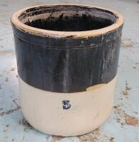 Vintage #5 Crock . Age Appropriate Wear . No cracks , some minor chips