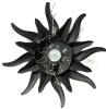 Vintage Wall-Hanging Celestial Sun Lamp With Glass Center Face, 27.25" Long, Tested For Power, Bulb Not Included - 3