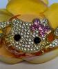 Hello Kitty Cuban Link Bracelet Sanrio Kawaii Rhinestones Snap Over Clasp approximately 7 inch total Stock photos added 6.5&rsquo;&rsquo; wearable - 6