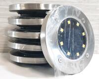 6 New Outdoor LED Solar Lights | Untested, Sold As Is