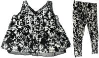 Size 1XL Women's PENNINGTONS Stretchy Elastic Waist Bottoms & Lined Flowy Sleeveless V-Neck Top, In Very Good Condition, Heavily Perfumed