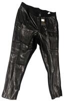 New Size 20 Women's L&L LOVE & LEGEND Elastic Waist Pleather-Front Stretch Pants (Heavily Perfumed) | Retails $60