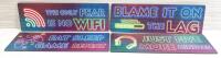 4 New Gaming Themed Wooden Signs | Measures 12"&times;4" Each