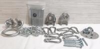 Lot of Stainless Steel Chains Clips, Screws