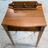 Vintage Wooden Writing Desk. 33" tall, 16.25" deep, 22" wide.