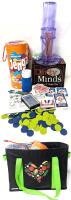 Vintage to Modern Games : Kerplunk, Yahtzee, Jenga, Dirty Minds, Assorted Card Decks & BJ Double Series Tokens in 11" &times; 17" &times; 10.75" Walmart Bin (Pieces/Cards Not Verified, Lot Sold As-Is)