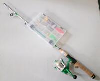 Shakespeare Starter Fishing Kit . Rod , Reel & Tackle in Box