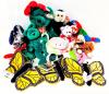 Vintage TY Beanie Buddy, Beanie Babies & Teenie Beanie Babies All With Heart Tags, 3&times; New 2912 WWF Adoption Monarch Butterfly Plushes & Limited Edition HUSH PUPPIES Applause Basset Hound Plush 6"