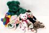 Vintage TY Beanie Buddy, Beanie Babies & Teenie Beanie Babies All With Heart Tags, 3&times; New 2912 WWF Adoption Monarch Butterfly Plushes & Limited Edition HUSH PUPPIES Applause Basset Hound Plush 6" - 5