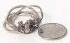 Antique Wire-Arm Glasses With Case, 2.4" Carved Genuine Soapstone Trinket Box, Frog Puzzle Ring, Filigree Earrings, 2 Shoe Caps, Signed Gold-Filled Locket+ - 10