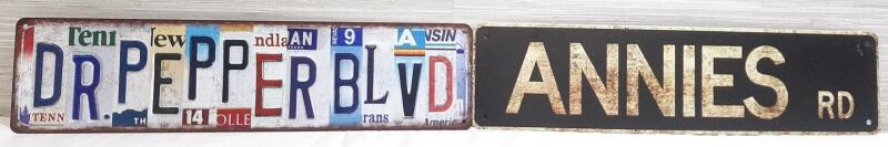 2 New Street Name Metal Signs