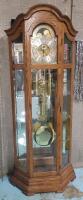 Hentschel Westminster Chime Grandfather Clock w/Hermle Movement & Keys . Working . Four (4) Different Chimes (including silent) .