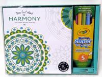 As-New CRAYOLA Vive Le Color! 90-Page Coloring Book With 5 Super Tips Washable Markers