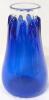 Vintage 1976 Signed RUBY DEMAINS STUDIO NB Cobalt Blue Rising Drip Art Glass Vase, 6" Tall, No Chips or Cracks - 2