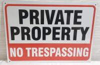 New Private Property Metal Sign