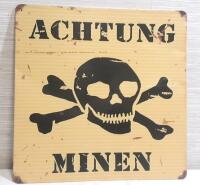 New Mining Warning Metal Sign