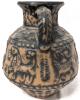 Fantastic Vintage Signed JASBA Germany Pottery Amphora Jug Vase With Stylized Animals Surrounding, #1 650 25, 9.75" Tall, No Cracks, Small Shallow Chips Throughout - 4