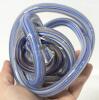 Stunning Periwinkle Blue + Sparkly Gold Foil Endless Glass Knot, 4.5" Tall, No Chips or Cracks - 3