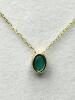 14KT Yellow Gold Natural Emerald Pendant with Gold Plated Sterling Silver Chain, Retail $350.00. Emerald is the birthstone for May. - 3