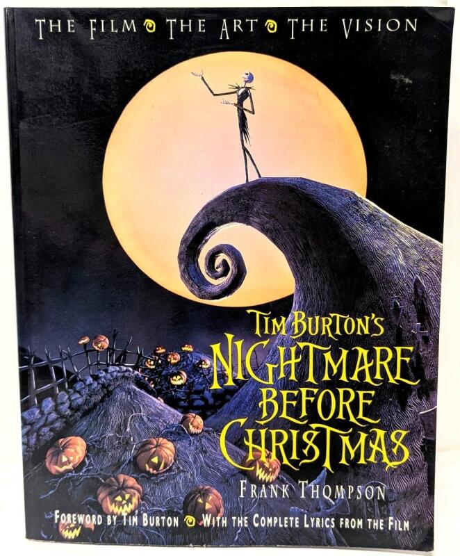 Vintage 1993 First Paperback Edition Tim Burton's NIGHTMARE BEFORE CHRISTMAS: The Film &bull; The Art &bull; The Vision, With Forward by Tim Burton