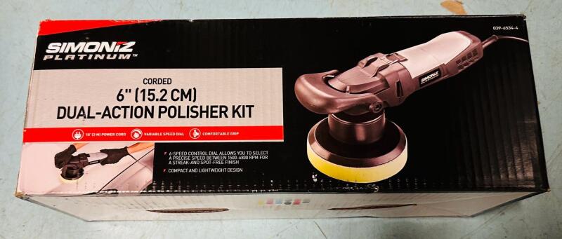 Simoniz Platinum Corded 6&rdquo; Dual-Action Polisher Kit (See Description)