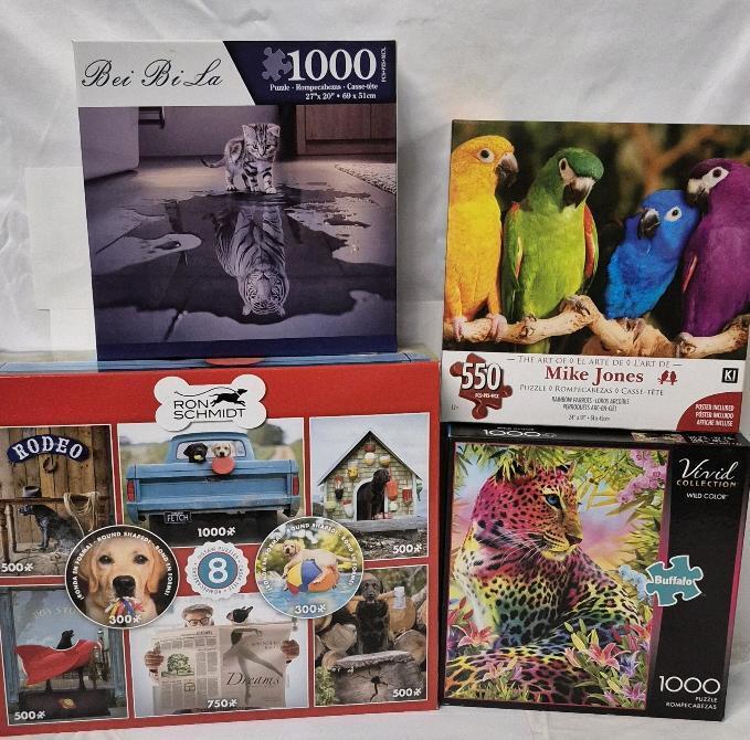 11 Animal Puzzles - Parrots, Cats & Dogs