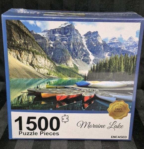 New 1500 Piece Moraine Lake Puzzle 24 by 32"
