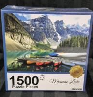 New 1500 Piece Moraine Lake Puzzle 24 by 32"