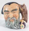 Vintage Royal Doulton Merlin Small Character Jug , D 6543 . Measures 3" tall . No chips or cracks