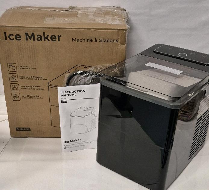 New in Open Box Counter Top Ice Maker Rev02 Model Slim40