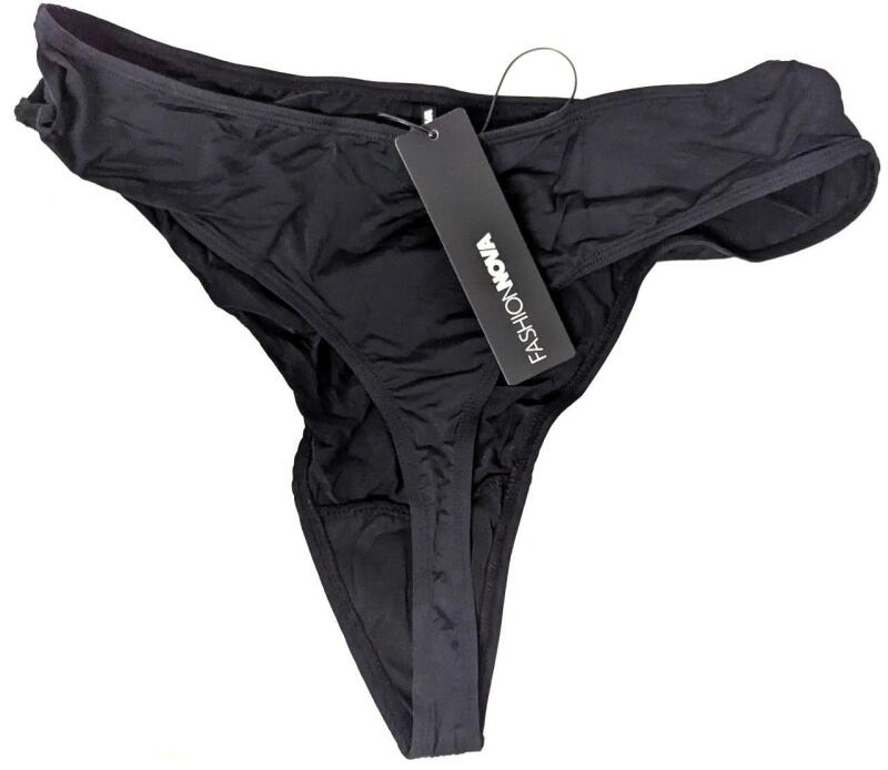 New Size 1XL Women's FASHION NOVA Microfiber High Waist Thong Panty