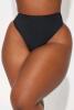 New Size 1XL Women's FASHION NOVA Microfiber High Waist Thong Panty - 2
