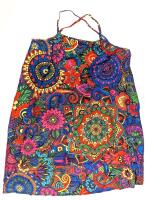 New Size 3XL Women's Super Colorful Retro Sleeveless Flowy Top / Cami Dress
