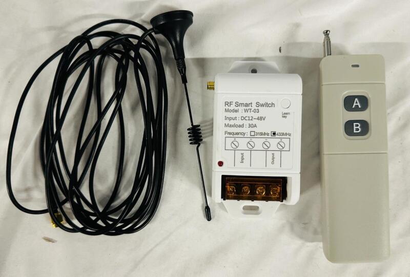 As-New RF Smart Switch with Remote, Model WT-03, DC12~48V