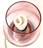 Adorable Powder Pink Glass Shade Bedside Table Lamp, 8.25" Tall, Tested & Working, Includes Bulb - 3