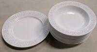 9 New Zara Home Plates. 8 Soup Plates and 1 Dinner Plates. Dinner Plate measures 10.75" across.