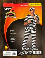 Pair of Couples Prisoner Costumes, Includes Women&rsquo;s Size M and Men&rsquo;s Size L