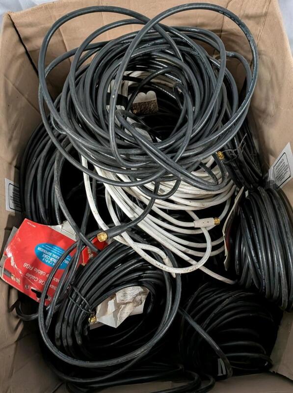 10+ Rolls of Co-Ax Cables. Lengths unknown.
