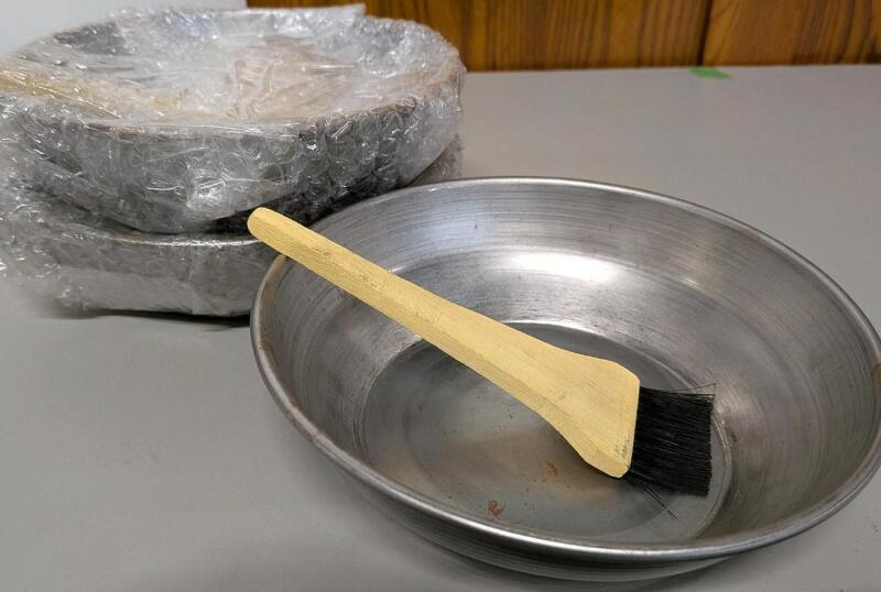 New Iron Bowl & Brush, Specifically For Henna Hand Marking | 7" Diameter
